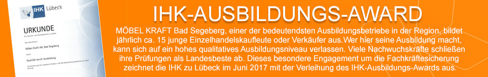 Ausbildungs-Award der IHK zu Lübeck für Möbel Kraft