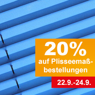 20 Prozent auf Plissees