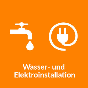 Wasser- und Elektroanschluss