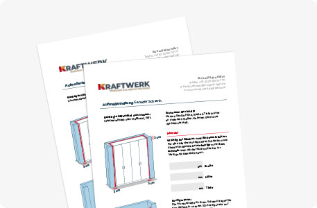 Beispiel von Kraftwerk-Aufmaßanleittung gerader Schrank