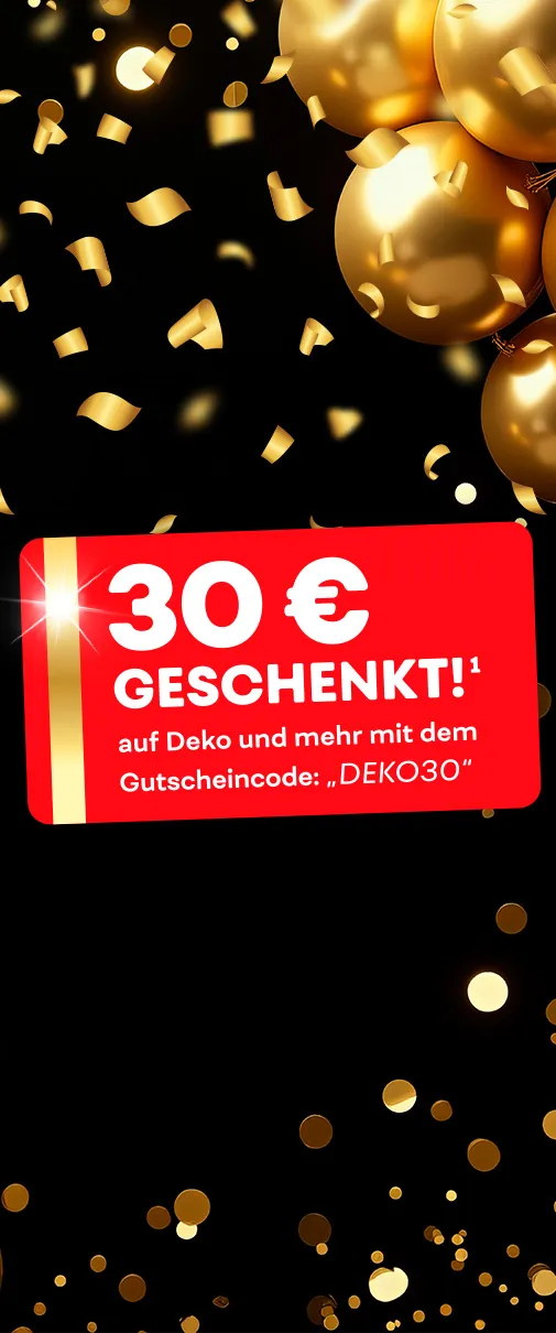 50€ geschenkt¹ auf Deko und mehr mit dem Gutscheincode: "DEKO50"