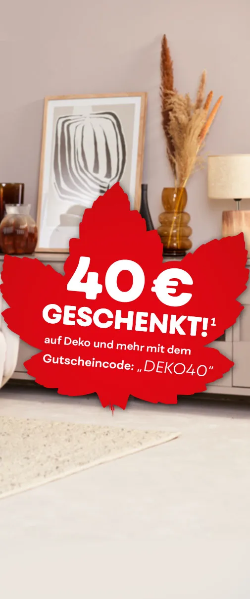 Ausschnitt Wohnsituation Esszimmer, Tisch, Stühle, Sideboard
Text: 30 Euro geschenkt! (1) auf Deko und mehr mit dem Gutscheincode: "DEKO30"