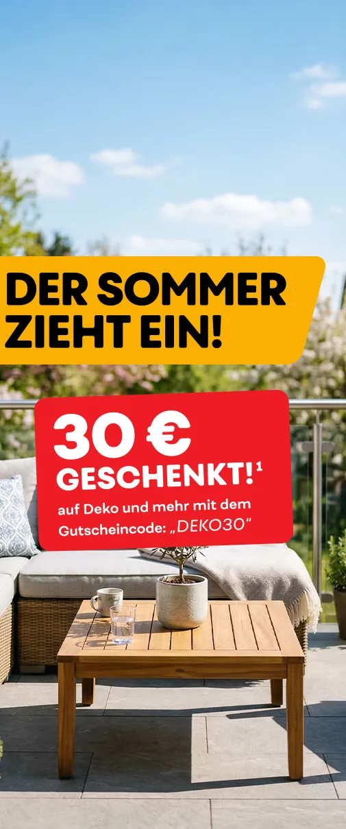 20€ geschenkt¹ auf Deko und mehr mit dem Gutscheincode: "DEKO20"
