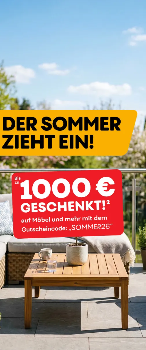 Bis zu 400€ geschenkt² auf Möbel und mehr mit dem Gutscheincode: "FRÜHLING26"