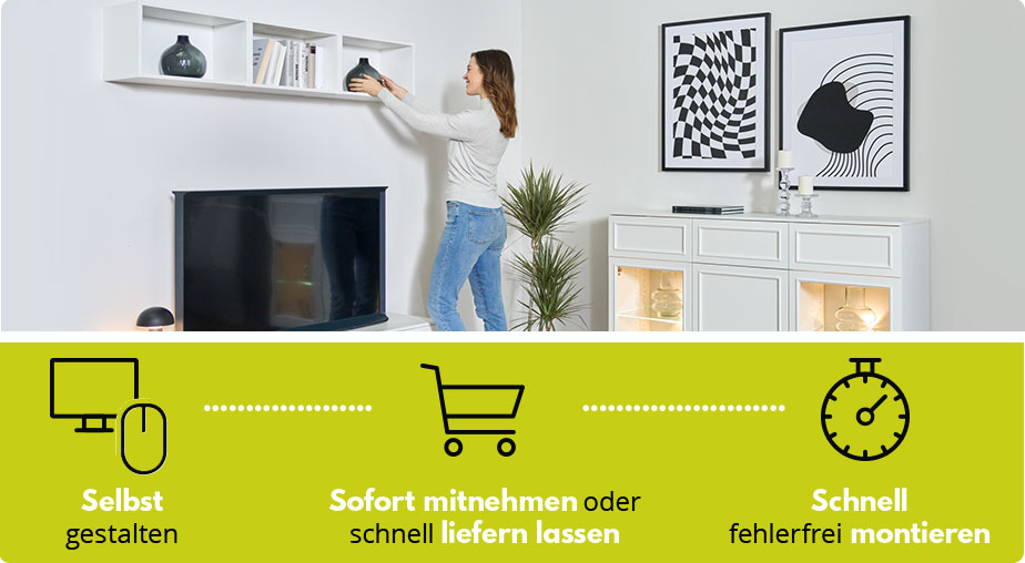 selbst gestalten - sofort mitnehmen oder liefern lassen - schnell fehlerfrei montieren