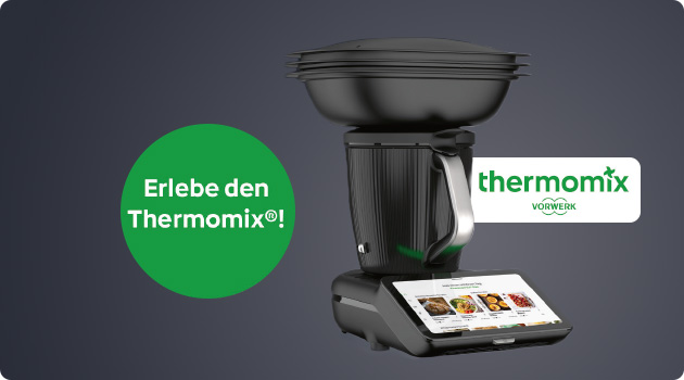 Thermomix TM7, erlebe den Thermomix!, Logo Thermomix Vorwerk