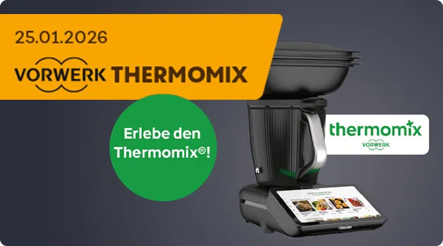 Thermomix TM7, erlebe den Thermomix!, Logo Thermomix Vorwerk
