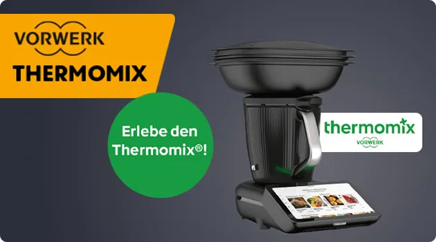 Thermomix TM7, erlebe den Thermomix!, Logo Thermomix Vorwerk