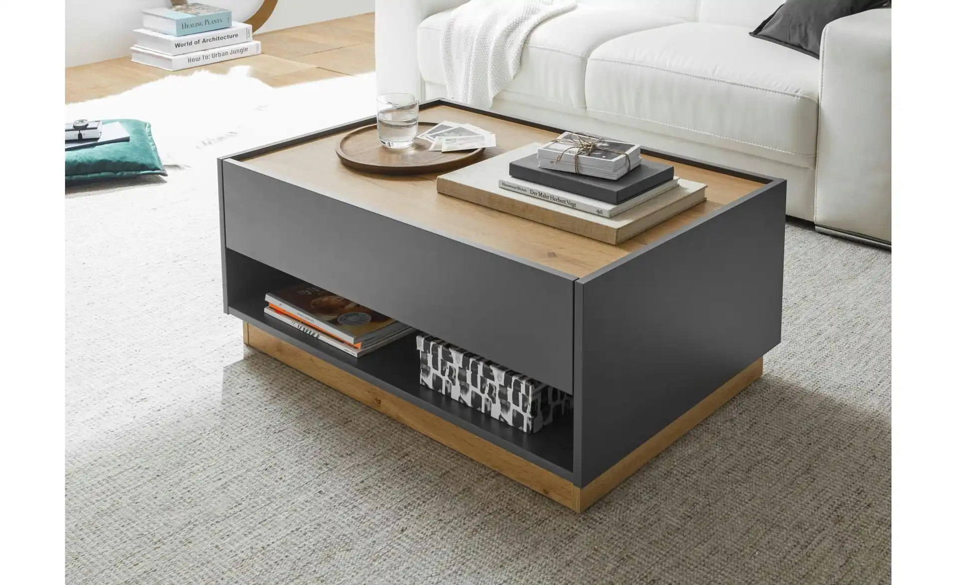 Couchtisch mit Stauraum | Anthrazit - Bei Mbel Kraft online kaufen