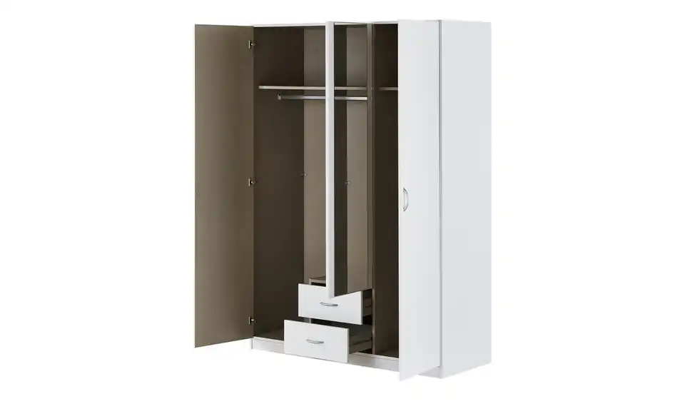 Drehtürenschrank, geöffnet