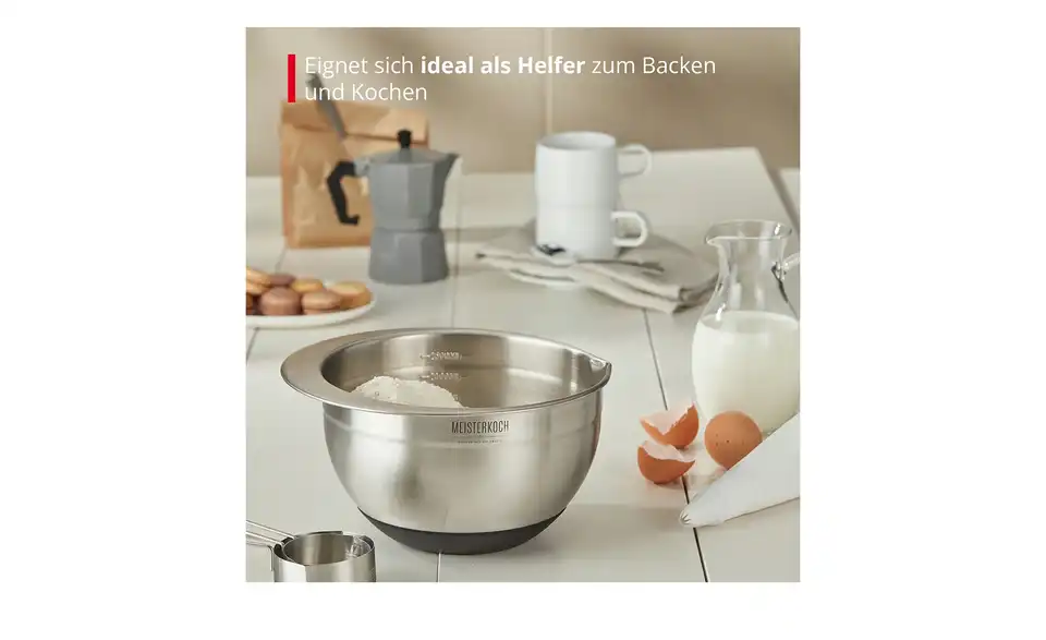 Meisterkoch Schüssel 2,5 Liter, Bild mit Text