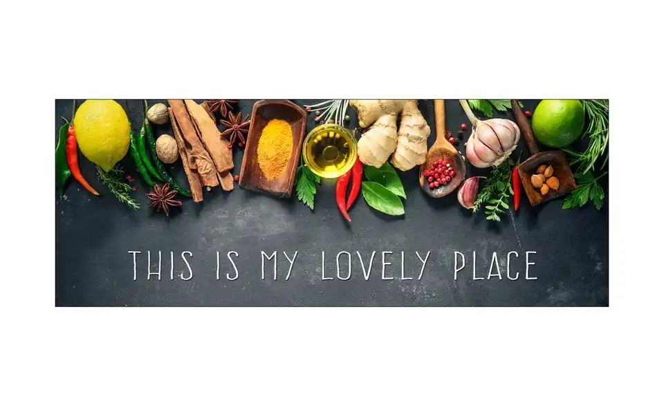 Glasbild 80x30 cm This is my lovely Place II, Frontansicht