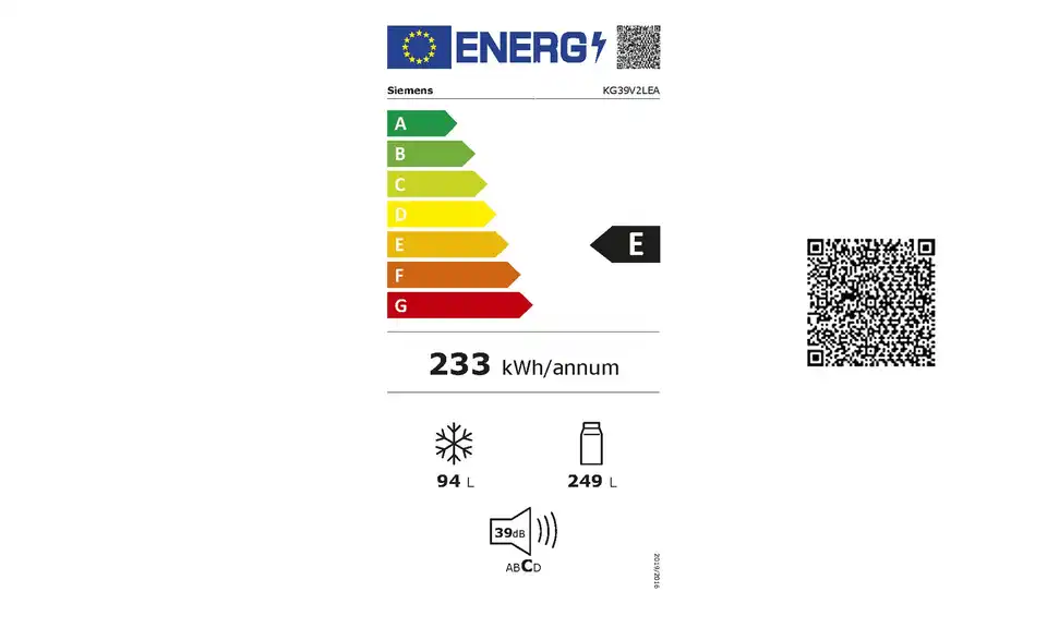 SIEMENS Kühl-Gefrier-Konbination KG39V2LEA, Einkauf-Vorgabe