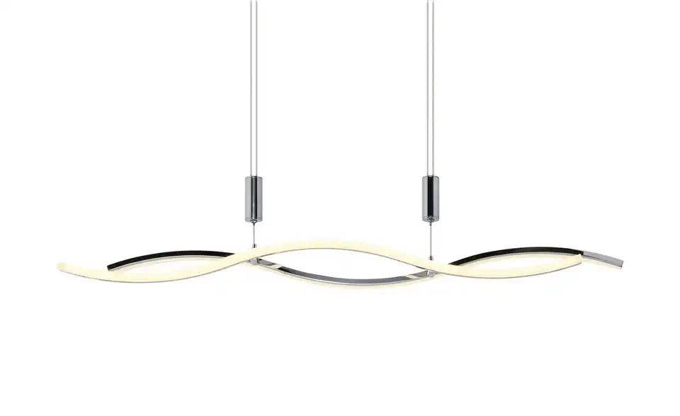 KHG LED-Pendelleuchte, chrom `Wavy´, Frontansicht