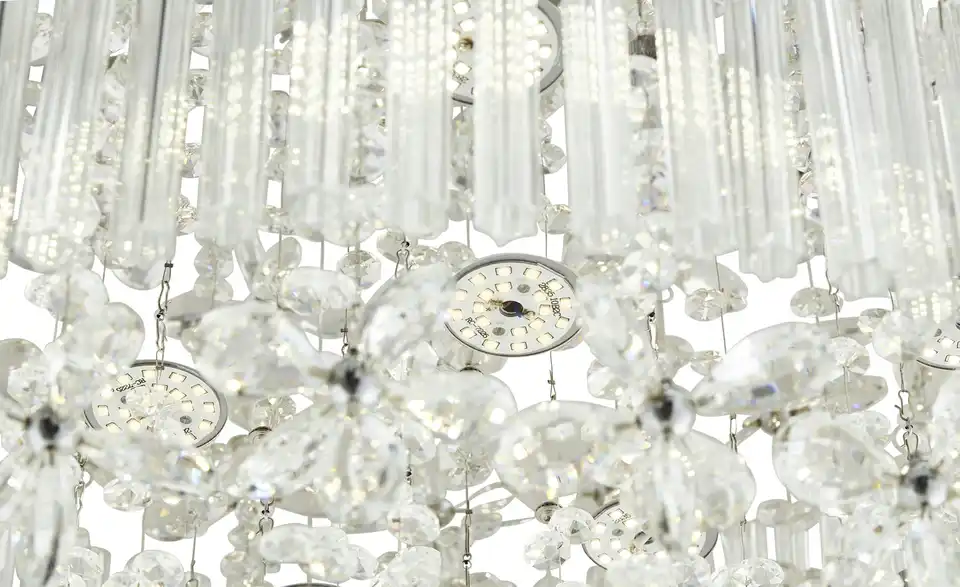 KHG LED-Kristalldeckenleuchte 10-flammig, Detailansicht