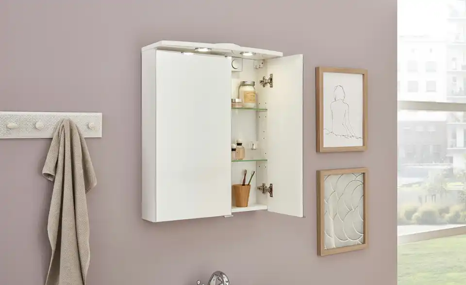 Spiegelschrank, Detailansicht