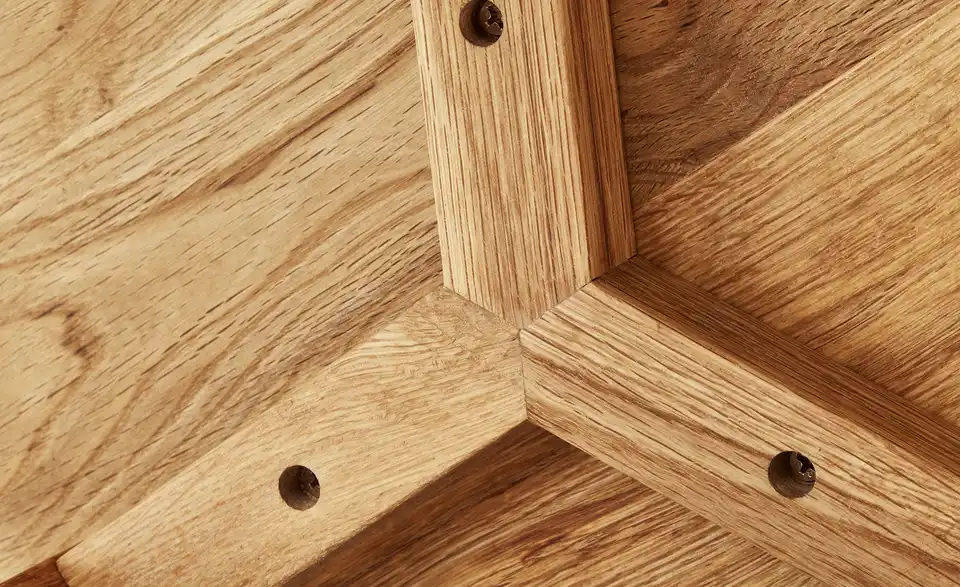 Couchtisch 3er Set Massivholz, Detailansicht