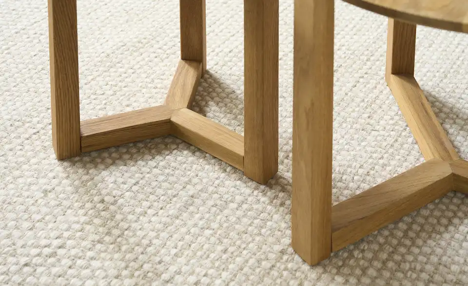 Couchtisch 3er Set Massivholz, Detailansicht