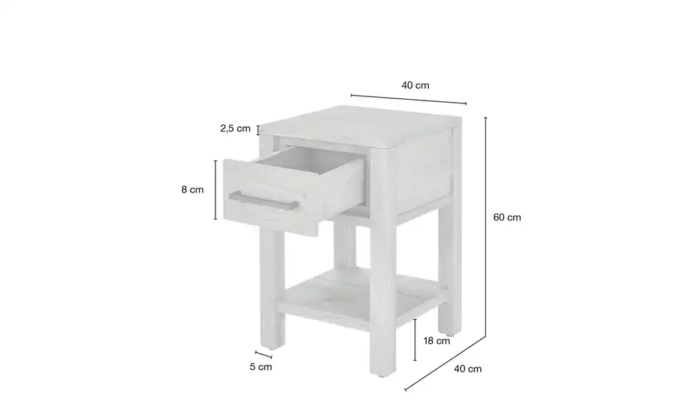 Gray & Jones Beistelltisch Black Coast One, Bemaßung