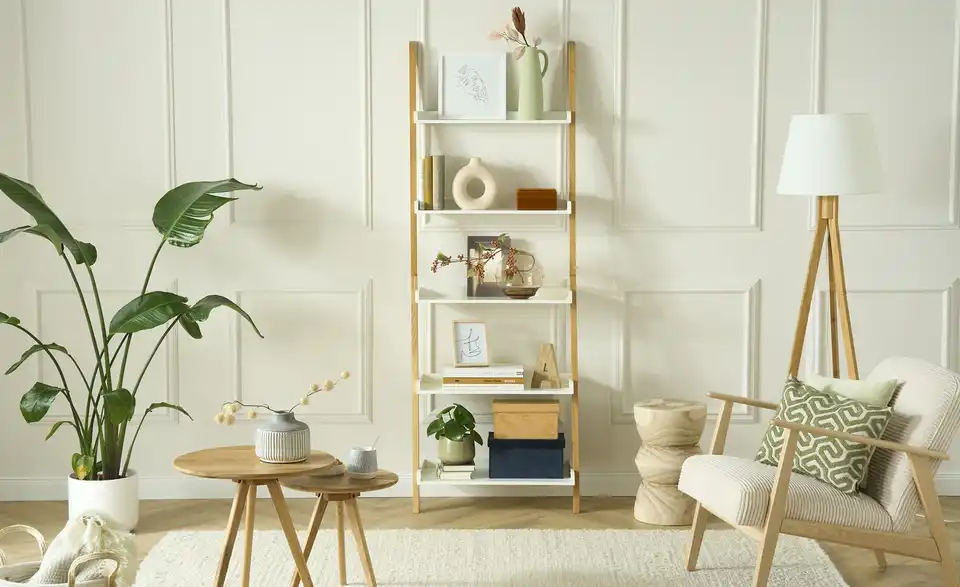 Leiterregal, Frontansicht