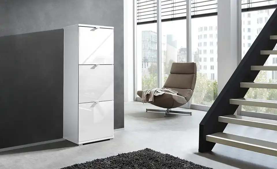 Primo Schuhschrankkorpus Puzzle Weiß, in Wohnsituation