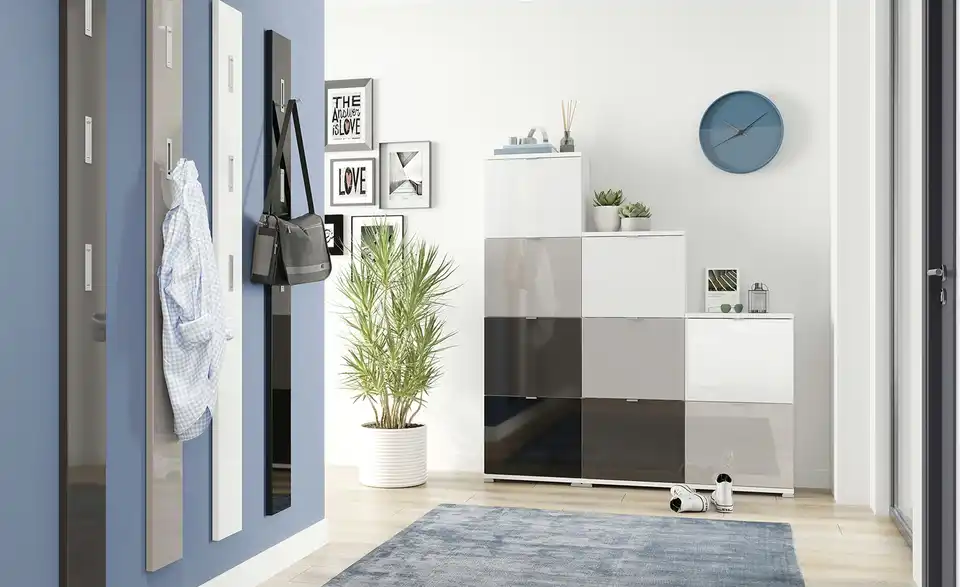 Primo Schuhschrankkorpus Puzzle Weiß, in Wohnsituation