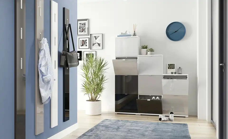 Primo Schuhschrankklappe Puzzle Weiß, in Wohnsituation