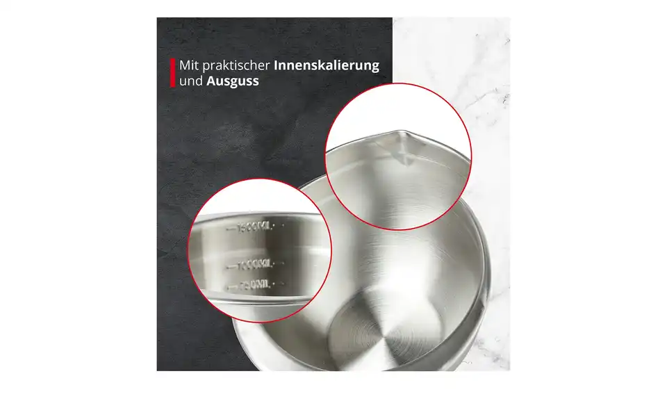 Meisterkoch Schüssel 1,5 Liter, Bild mit Text