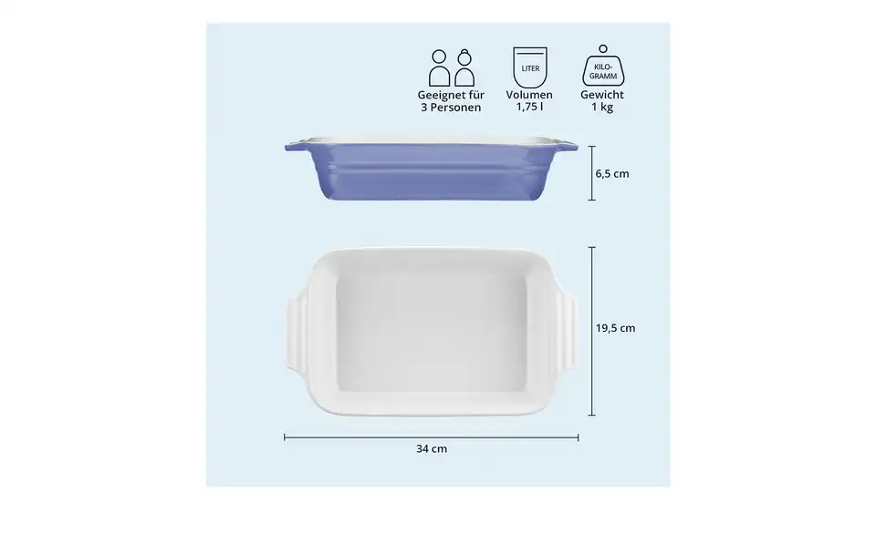 KHG Auflaufform, Bild mit Text