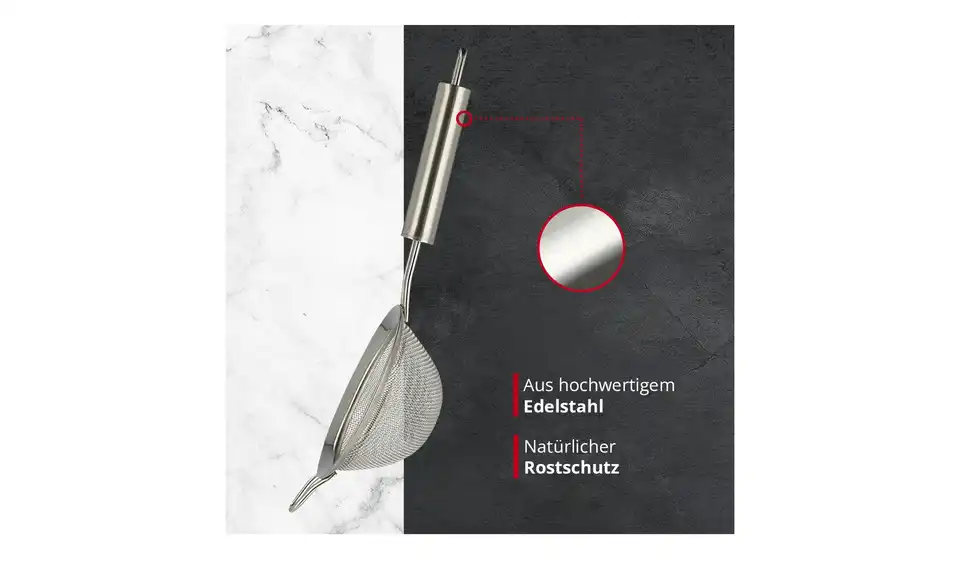 Meisterkoch Küchensieb, Bild mit Text