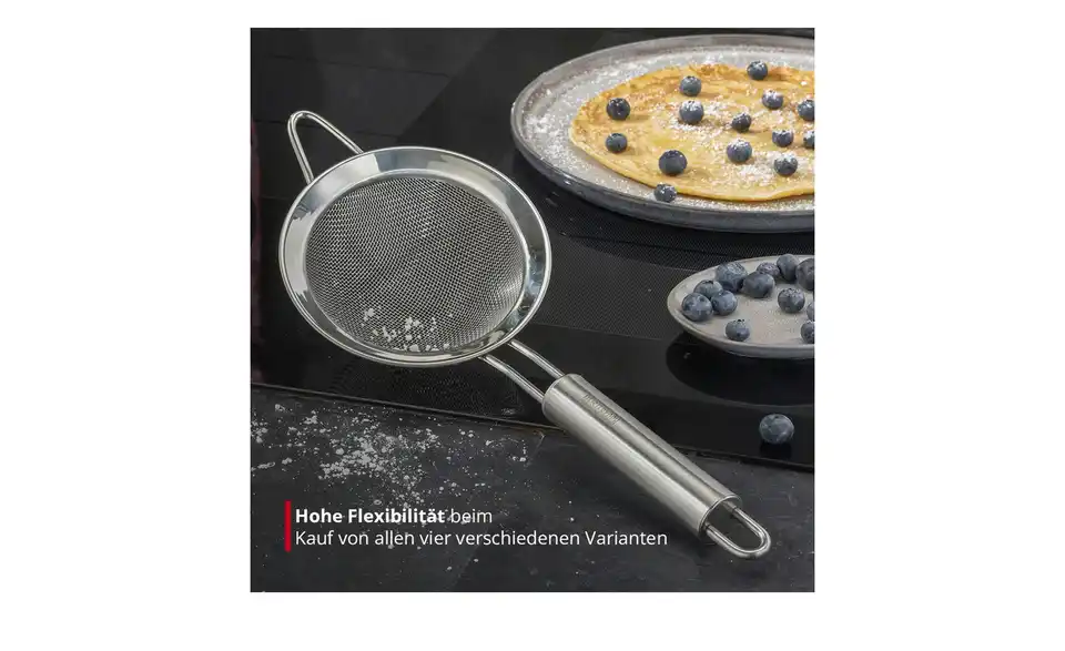 Meisterkoch Küchensieb, Bild mit Text