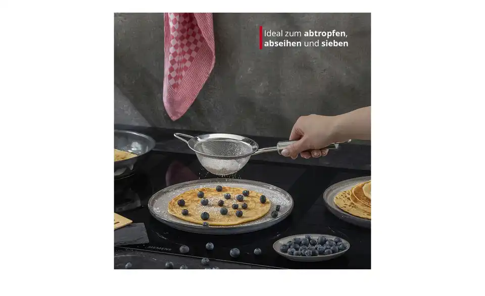 Meisterkoch Küchensieb, Bild mit Text