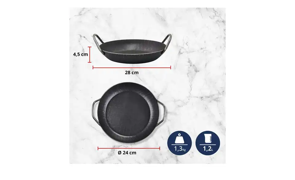 Meisterkoch Servierpfanne 24 cm Ferro, Bild mit Text