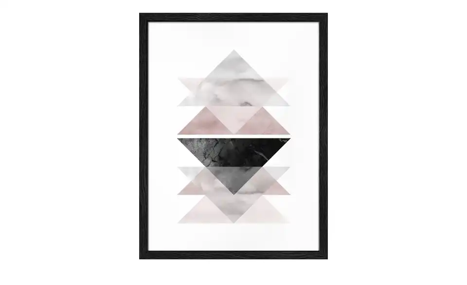 Gerahmtes Bild Slim-Scandic Geometrical Forms III, Frontansicht