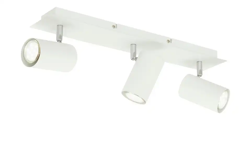 Trio Deckenspot, 3-flammig, weiß, Beleuchtet