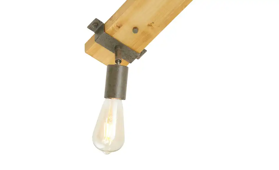 Paul Neuhaus Deckenstrahler, 3-flammig, Kiefernholz/Metall, Detailansicht