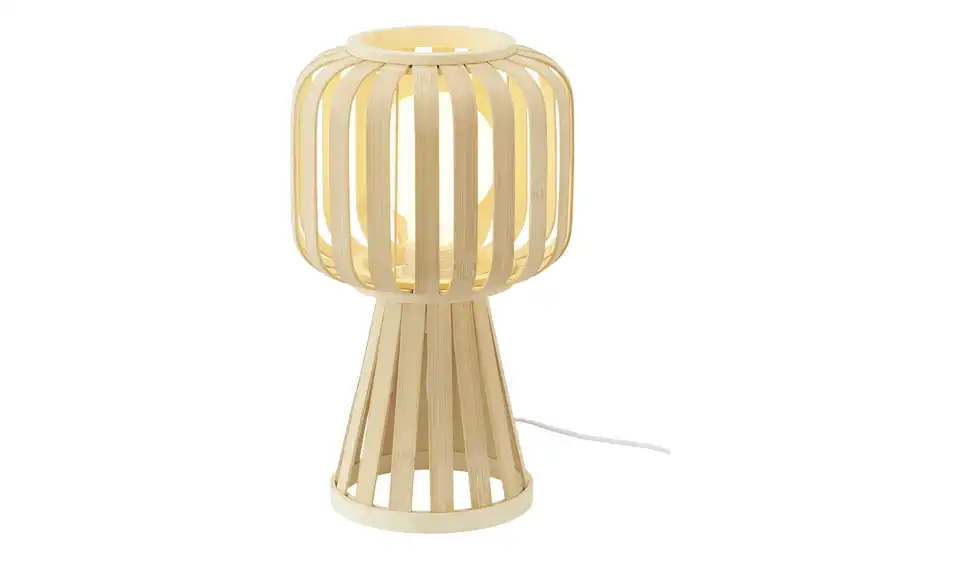 KHG Tischleuchte, 1-flammig, Bambus, Beleuchtet