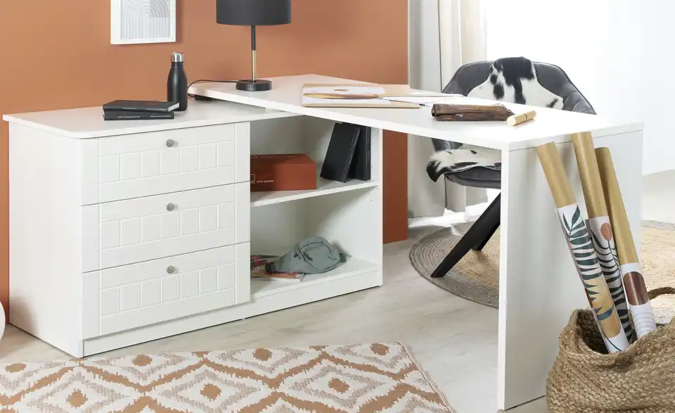 Mia & Mo Eckschreibtisch, in Wohnsituation