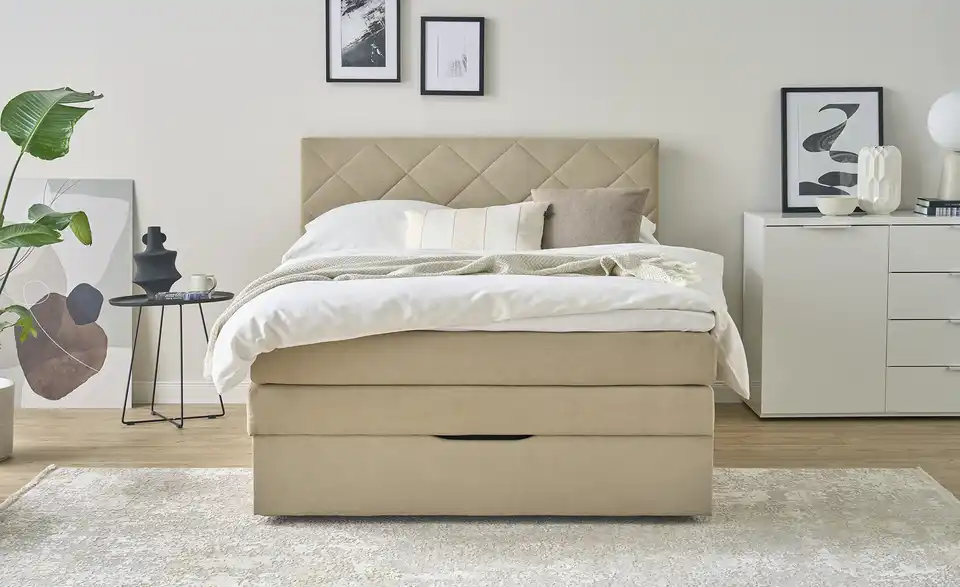 Boxspringbett, Frontansicht