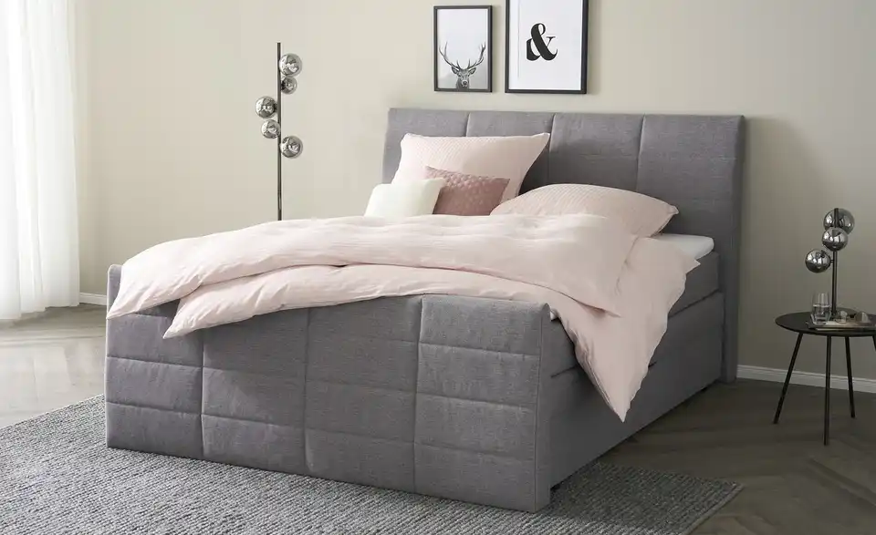 Boxspringbett mit Bettkasten und Topper, Perspektive