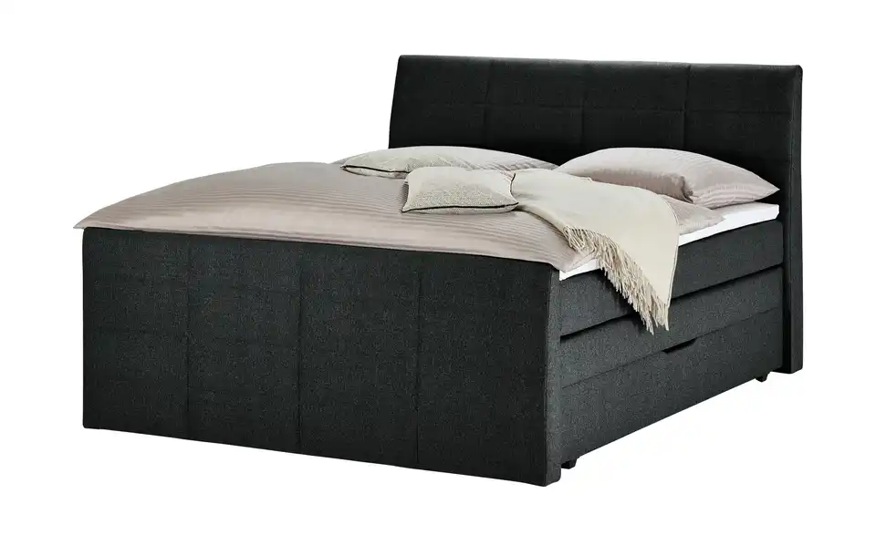 Boxspringbett mit Bettkasten und Topper, Perspektive