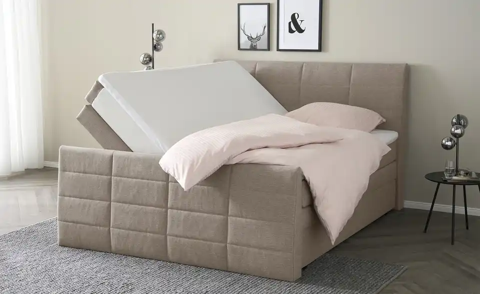 Boxspringbett mit Bettkasten und Topper, Funktionsansicht