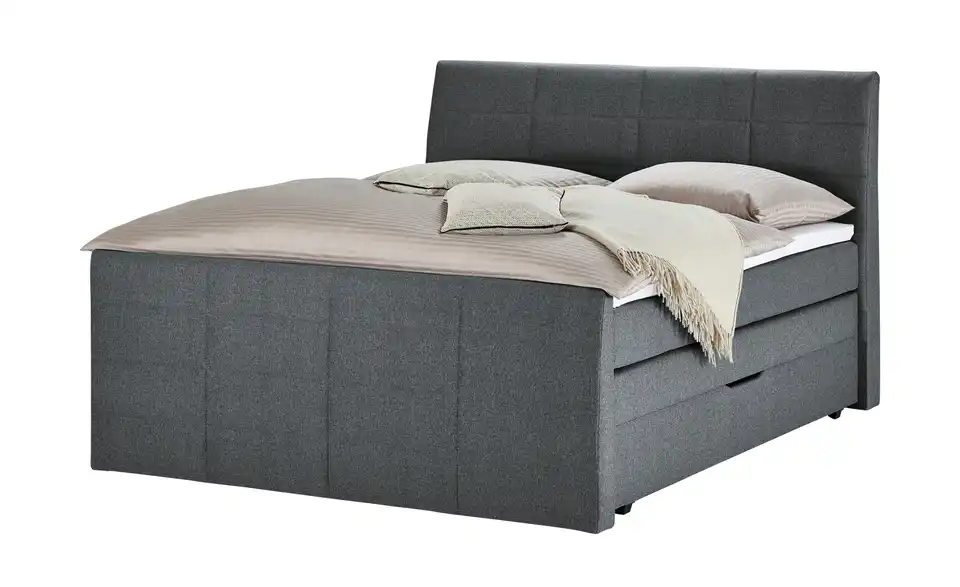 Boxspringbett mit Bettkasten und Topper, Perspektive