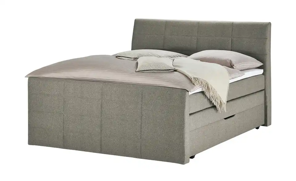 Boxspringbett mit Bettkasten und Topper, Perspektive