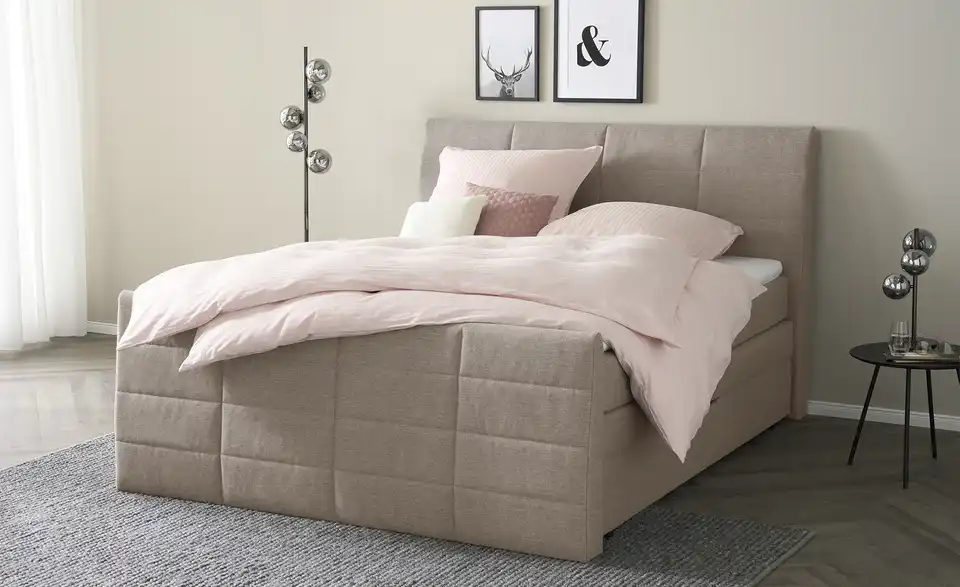 Boxspringbett mit Bettkasten und Topper, Perspektive