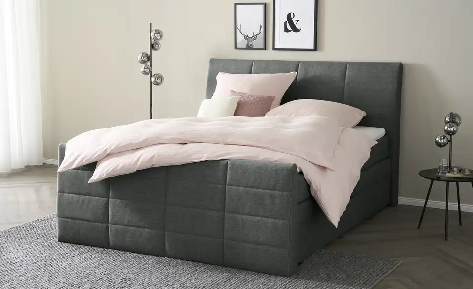 Boxspringbett mit Bettkasten und Topper, Perspektive