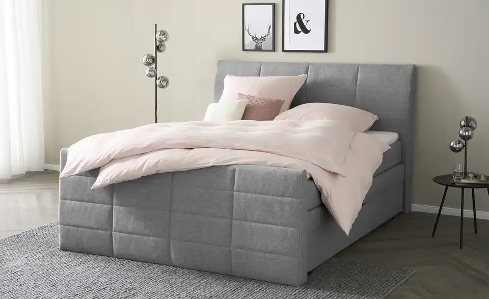 Boxspringbett mit Bettkasten und Topper, Perspektive