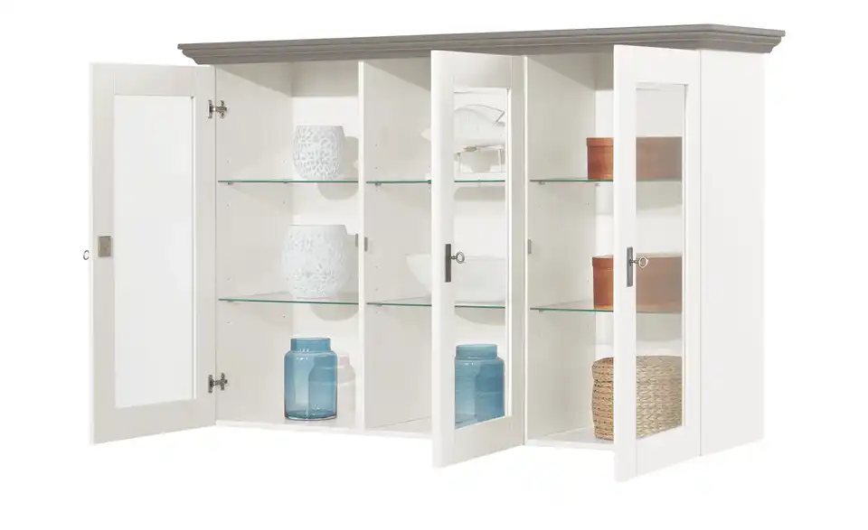 maison bleue Vitrinenaufsatz Florian für Sideboard, Funktionsansicht