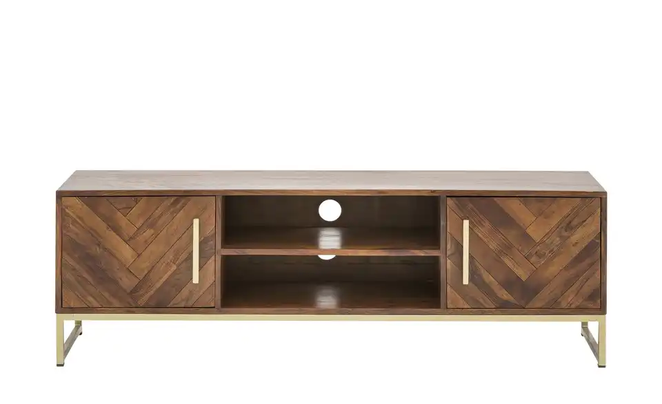 TV- Lowboard aus Massivholz, Frontansicht