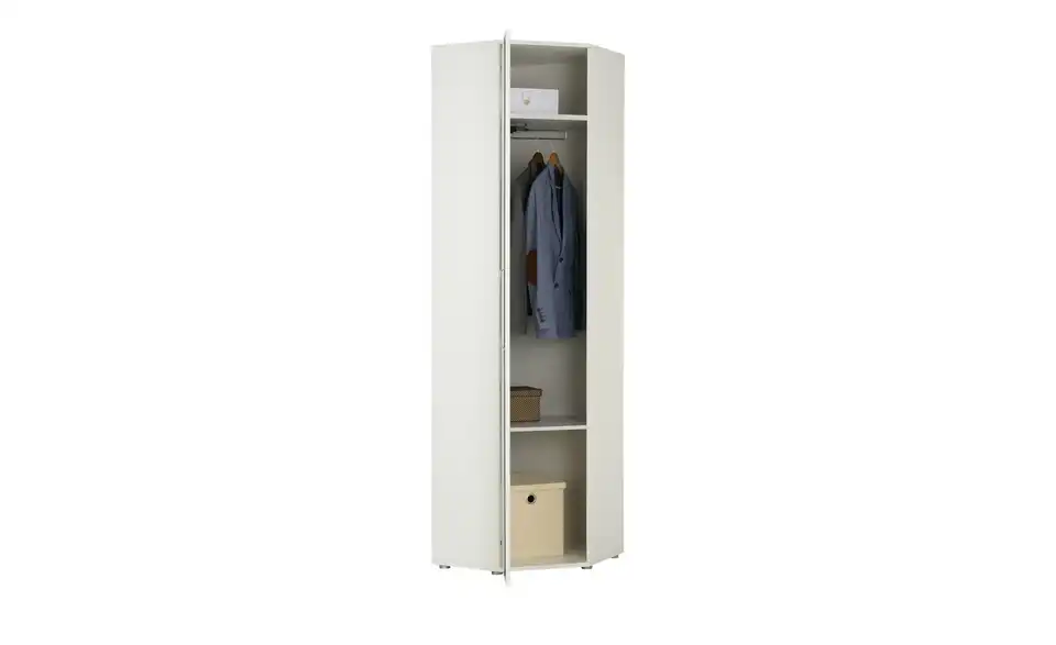 Garderoben Eckschrank, geöffnet